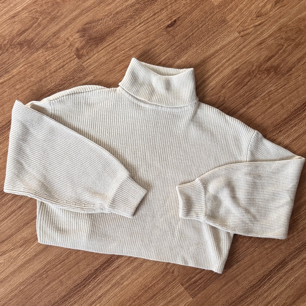 Divided Cream Cowl Neck Sweater